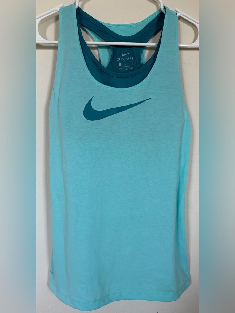 Nike Women's Dri-FIT Light Teal Racerback Tank